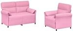 vidaXL Sofa Set 2 STK. Rosa Stoff