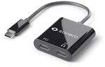 sonero USB-C Audio & PD Adapter, USB-C auf 2X USB-C, 100W Power Delivery | USB-C