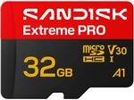 SANDISK Extreme PRO 32GB microSDXC UHS-I Karte 5K Video 4K UHD Lesen 100MB/s
