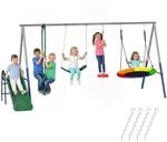 AIYAPLAY Schaukelgestell 5 in 1 Kinderschaukel Set, 382x196 x203 cm | Mit...