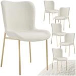 tectake&reg; 6er Set Stuhl, Boucl&eacute; Esszimmerst&uuml;hle, Polsterstuhl Sessel f&uuml;r...
