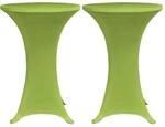 vidaXL Stretch Tischhusse 2 STK 60 cm Gr&uuml;n