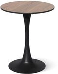 Vicco Esstisch Carl, Nussbaum/Schwarz, 60 x 60 cm