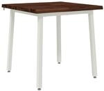 vidaXL 90 x 90 x 75 cm Massivholz Akazie Dunkelbraun und Wei&szlig;