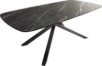 Esszimmertisch Edge Boot 180-220x100 cm Laminam&reg; Keramik Noir Desir Braun 