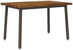 vidaXL 90 x 55 x 75 cm Massivholz Akazie Natur und Kaffee Rechteckig