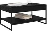 vidaXL Couchtisch Schwarz Eichen-Optik 80 x 50 x 40 cm Holzwerkstoff