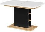 Vicco Esstisch Fenaro, Wei&szlig;/Goldkraft Eiche, 120-160 x 80 cm | mit offenen...