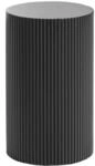 Beistelltisch MDF Platte Modernes geriffeltes Design &oslash; 30 cm Schwarz Claire