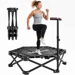SPORTNOW Fitness Trampolin Klappbar &Oslash;104 cm mit Schnellfaltmechanismus | Mini