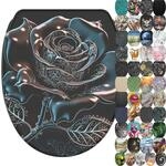 Sanilo WC Sitz mit Absenkautomatik & Quick-Release aus Holz, Black Rose