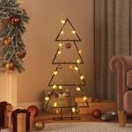 vidaXL Metall-Weihnachtsbaum f&uuml;r Dekorationen Schwarz 125 cm