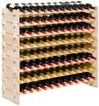 VEVOR stapelbares modulares Weinregal f&uuml;r 96 Flaschen, 8-st&ouml;ckig, Flaschenregal mit