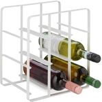 Relaxdays Weinregal 2er Set, 9 Flaschen, Eisen pulverbeschichtet, wei&szlig; |...