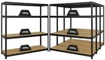 PROREGAL Mega Deal 4er-Set Schwerlastregal Giant Elephant 160x150x45cm mit 4...