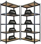 PROREGAL Mega Deal 2X Schwerlastregal Giant Ragnar HxBxT 200x100x50cm 5