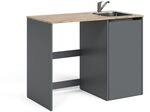 Vicco Waschmaschinenschrank Viktor, Anthrazit/Eiche, 113.6 x 88.2 cm | mit...