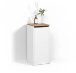 Livinity Badschrank Paolina, Wei&szlig;/Artisan, 40.2 x 88.2 cm