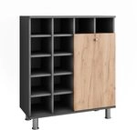 Vicco W&auml;scheschrank Fynn, Anthrazit/Goldkraft Eiche, 78.4 x 91.6 cm | 1 T&uuml;r...
