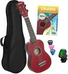 CASCHA Sopran Ukulele Set f&uuml;r Kinder und Erwachsene I Starter Kit mit 3 Plektren