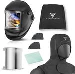 STAHLWERK Automatik-Schwei&szlig;helm 3-in-1 Titan mit Schwei&szlig;haube, Jobspeicher 