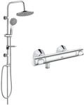 Belvit GROHE QuickFix Precision Flow Thermostat Duschset, Chrom Grau |...