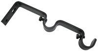 Gardinia Doppeltr&auml;ger f&uuml;r &Oslash; 16 mm schwarz-matt 7/7 cm, Einzelprogramm Memhis,