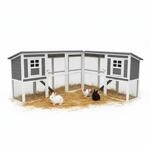 Mucola Kleintierstall Kaninchenstall mit Freilaufgehege 251x190,5x104 cm | 2...