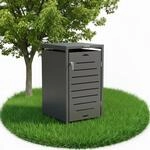 Mucola M&uuml;lltonnenbox 1 Tonne M&uuml;lltonnenverkleidung 240 L Stahl Anthrazit |...
