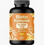 Biotin hochdosiert &ndash; 400 Tabletten &ndash; 10.000 mcg pro Tag | Mit Zink & Selen &ndash;