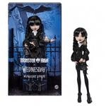Monster High x Wednesday Addams Puppe in schwarzem Kleid | Sammlerpuppe Wednesday in