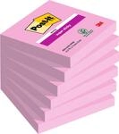 Post-it Super Sticky Notes, 6 Bl&ouml;cke (540 Blatt), 76 mm x 76 mm, Pink 