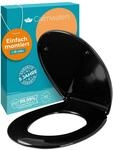 Calmwaters&reg; Premium Toilettendeckel Schwarz einfache Montage, WC Sitz bis 250...