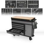 Mephisto Werkzeugwagen Twin Profi-Qualit&auml;t mit Holzplatte | Werkstattwagen