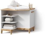 Livinity Wickelkommode Mailo Wei&szlig;/Artisan | mit T&uuml;rSpiel- und Lesebereich mit