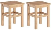 Erst-Holz Massiver Hocker Sitzhocker Buche Natur 32x32x45 cm