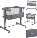 Lionelo Aurora 3 in 1 Babybett bis 9 kg, Beistellbett, Wiege | H&ouml;henverstellug und