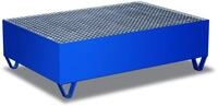 VARIOfit Auffangwanne mit Gitterrost f&uuml;r 2 F&auml;sser a 200 Ltr 1.200 x 800 mm