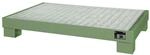 Bauer | Stahl-Auffangwanne | LxBxH 800 x 1300 x 205 mm, lackiert gr&uuml;n RAL...