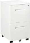 Vinsetto Rollcontainer mit 2 Schubladen f&uuml;r A4 Akten 39 x 48 x 67 cm 