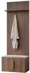Mirjan24 Garderobe mit Sitzbank Kerkin, Schuhschrank und Kleiderhakenbrett, 7
