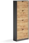 Vicco Schuhkipper Gizmo, Goldkraft Eiche/Anthrazit, 59 x 146.6 cm | mit 4...