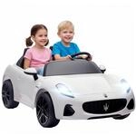 AIYAPLAY Kinder Elektroauto Maserati 12V 2-Sitzer Kinderauto Wei&szlig; | 2,4 GHz