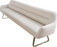 DELIFE Sitzbank Taya-Flex 300 cm Kufengestell flach Effektfinish Titan | Boucl&eacute;