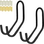 WELLGRO 2er Set Wand Fahrradhalter inkl. Metallschrauben und D&uuml;bel -...