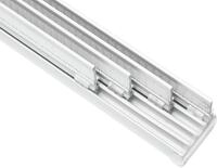 Gardinia Fl&auml;chenvorhangschiene Komfort Komplett-Set 4-l&auml;ufig Wei&szlig; 225 cm