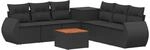 vidaXL Sofa Set 8 STK. Schwarz Polyrattan und Stahl