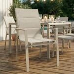 IDIMEX Gartenst&uuml;hle Trapani 6er Set, Champagner - stapelbar aus Metall, mit
