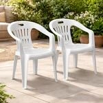 Mojawo 2 St&uuml;ck Stapelstuhl Gartenstuhl PIONA Bistrostuhl Gartensessel Balkonstuhl