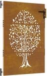 vidaXL Gartentor 85x150 cm Cortenstahl Baum-Design